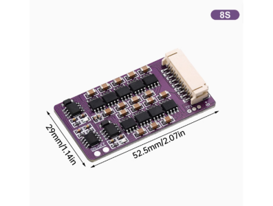 Placa equalizadora ativa 8S 1,5 A para bateria de l&iacute;tio com capacitor de balanceamento (conversor DC-DC) - Imagem 1