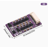 Placa equalizadora ativa 8S 1,5 A para bateria de l&iacute;tio com capacitor de balanceamento (conversor DC-DC)