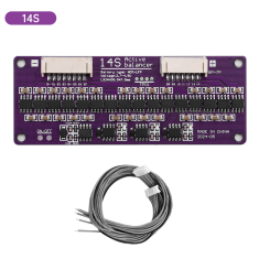 Placa equalizadora ativa 14S 1,5A para bateria de l&iacute;tio com capacitor de balanceamento