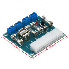 HU-M28 Placa adaptadora de transfer&ecirc;ncia de alimenta&ccedil;&atilde;o ATX para chassis de PC desktop, conversor DC-DC