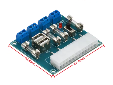 HU-M28 Placa adaptadora de transfer&ecirc;ncia de alimenta&ccedil;&atilde;o ATX para chassis de PC desktop, conversor DC-DC - Imagem 1