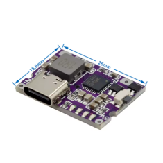 M&oacute;dulo de carga e descarga r&aacute;pida 3A IP5310 com Type-C, conversor DC-DC