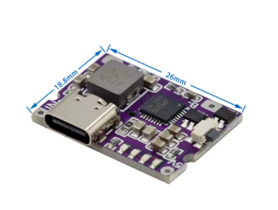 M&oacute;dulo de carga e descarga r&aacute;pida 3A IP5310 com Type-C, conversor DC-DC - Imagem 1