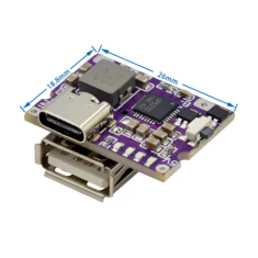 M&oacute;dulo 3A de carga e descarga r&aacute;pida IP5310 com Type-C e USB, conversor DC-DC