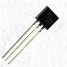 Transistor NPN 2N2222 / 2N2222A encapsulamento TO-92, unidade
