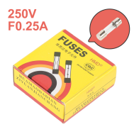 Fus&iacute;vel de vidro 5 x 20 mm, r&aacute;pido 0,25 A 250 V, 100 unidades