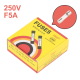 Fus&iacute;veis de vidro 5x20 mm de a&ccedil;&atilde;o r&aacute;pida 5 A 250 V 100 unidades por caixa - Thumb - 1