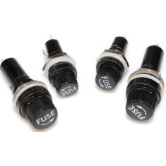 Porta-fus&iacute;vel preto 5 x 20 mm 10 A/250 V