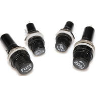Porta-fus&iacute;vel preto 5 x 20 mm 10 A/250 V
