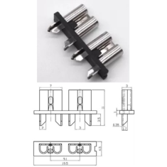 Suporte de fus&iacute;vel blade automotivo m&eacute;dio para PCB