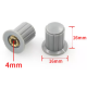 Manopla de potenci&ocirc;metro cinza KYP16-16-4J furo 4 mm para WXD3-13-2W - Thumb - 1