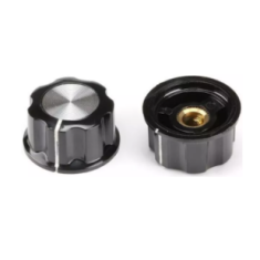 Man&iacute;pulo para potenci&ocirc;metro MF-A05, furo de 6 mm, di&acirc;metro 45 mm