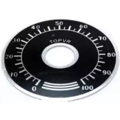 Bot&atilde;o para potenci&ocirc;metro TOPVR 0-100 compat&iacute;vel com WTH118, RV24, RV30 e WX050