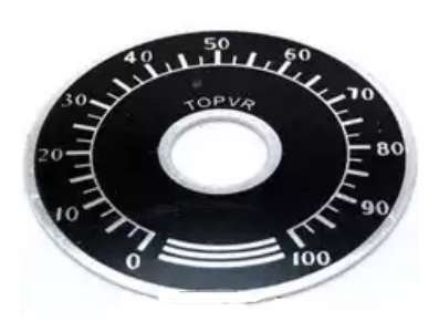 Bot&atilde;o para potenci&ocirc;metro TOPVR 0-100 compat&iacute;vel com WTH118, RV24, RV30 e WX050 - Imagem 1