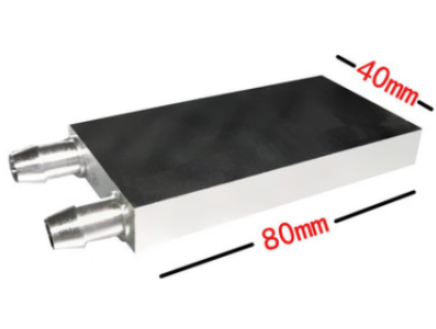 Placa e cabe&ccedil;a de refrigera&ccedil;&atilde;o l&iacute;quida (Water Cooling) 40&times;80&times;12 mm - Imagem 1