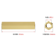 Pino roscado hexagonal de cobre de dupla extremidade M2,5 x 12 mm - Thumb - 1