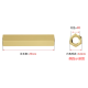 Espiga hexagonal de cobre M3 x 20 mm dupla face - Thumb - 1