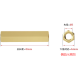Haste roscada sextavada dupla M3 x 45 mm em cobre - Thumb - 1