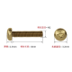 Parafuso M2 x 4 mm cabe&ccedil;a pan com fenda cruzada em lat&atilde;o - Thumb - 1