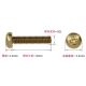 Parafuso cabe&ccedil;a pan com fenda cruzada M2 x 8 mm, lat&atilde;o - Thumb - 1