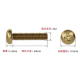 Parafuso M2 x 10 mm em lat&atilde;o, cabe&ccedil;a pan com fenda cruzada - Thumb - 1
