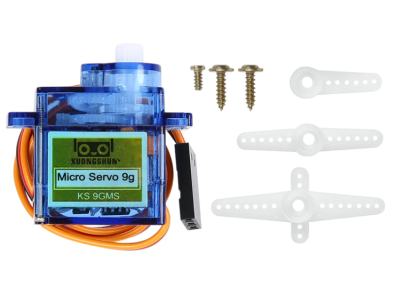 Servo micro KUONGSHUN SG90 9g 180&deg; com bra&ccedil;o radial 6 furos - Imagem 1