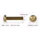 Parafuso M3 x 5 mm em lat&atilde;o, cabe&ccedil;a pan cruzada - Thumb - 1