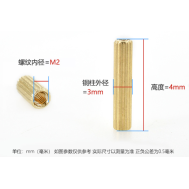 Parafuso espiga M2 x 4 mm cabe&ccedil;a redonda passagem dupla para c&acirc;meras e colunas de seguran&ccedil;a