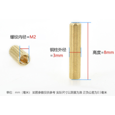 Parafuso/pino redondo M2 x 8 mm para colunas de seguran&ccedil;a e monitoramento de c&acirc;meras com passagem dupla