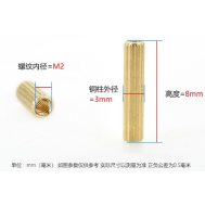 Parafuso/pino redondo M2 x 8 mm para colunas de seguran&ccedil;a e monitoramento de c&acirc;meras com passagem dupla