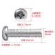 Parafuso cabe&ccedil;a pan com fenda cruzada M3 x 18 mm A&ccedil;o inox 304 - Thumb - 1
