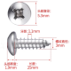 Parafuso autoatarraxante M3 x 25 mm A&ccedil;o inox 304 cabe&ccedil;a pan fenda cruzada - Thumb - 1