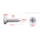 Parafuso autoatarrachante M2 x 4 mm A&ccedil;o inox 304 cabe&ccedil;a avellanada entalhe cruzado - Thumb - 1
