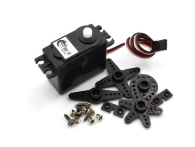 Servo DC DS04-NFC de rota&ccedil;&atilde;o cont&iacute;nua 360&deg;, motor com engrenagem, torque 5,5 kg/cm, 4,8 a 6 V - Imagem 1