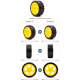 Roda e pneu para rob&ocirc; Smart Car grau B - Thumb - 7