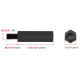 Espa&ccedil;ador hexagonal de nylon M3*20+6MM preto, cabe&ccedil;a simples - Thumb - 1