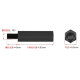 Espa&ccedil;ador hexagonal de nylon M3 x 30+6 mm preto, cabe&ccedil;a simples - Thumb - 1