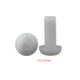 Parafuso M2,5 x 8 mm em nylon branco, cabe&ccedil;a pan Phillips - Thumb - 1