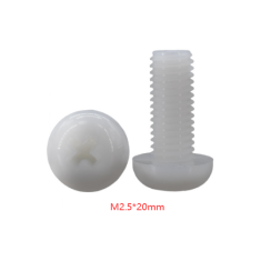 Parafuso de nylon branco M2,5 x 20 mm cabe&ccedil;a pan Phillips