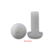 Parafuso M3 x 6 mm cabe&ccedil;a pan Phillips em nylon branco - Thumb - 1