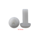 Parafuso Phillips cabe&ccedil;a pan de nylon branco M3 x 8 mm - Thumb - 1