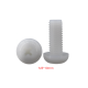 Parafuso de nylon branco M3 x 10 mm cabe&ccedil;a pan Phillips - Thumb - 1