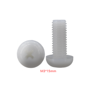 Parafuso de nylon branco M3 x 15 cabe&ccedil;a pan Phillips