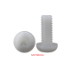 Parafuso Phillips cabe&ccedil;a Pan M3 x 30 mm em nylon branco - Thumb - 1