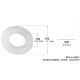 Arruela chata de nylon branca M2,5 x 5 x 0,5 mm - Thumb - 1