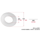Arruela plana de nylon branca M3 x 8 x 0,5 mm - Thumb - 1