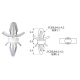 Espa&ccedil;ador isolante de nylon M4 tipo aeron&aacute;utico, branco, 5,0 mm, pacote com 100 unidades - Thumb - 1