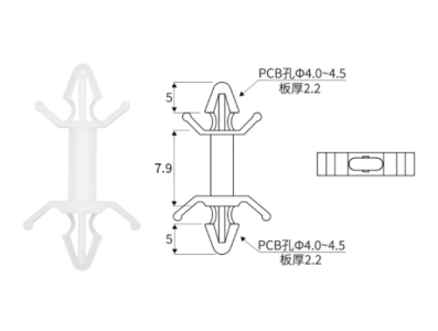 Espa&ccedil;ador isolante de nylon XL-8A tipo aeron&aacute;utico M4 8,0 mm branco 100 unidades (pre&ccedil;o por saco) - Imagem 1