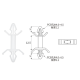 Coluna isolante em nylon XL-12A M4 12,5 mm branca, pacote com 100 unidades - Thumb - 1