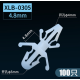 XLB-0305 Coluna isolante em nylon branca 4,8 mm, 100 unidades (1 saco) - Thumb - 1